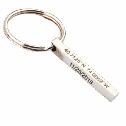 Couple Coordinates Keychain