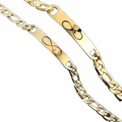 Gold Curb Chain Bracelet For Couples