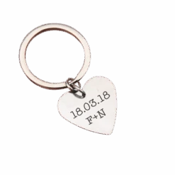 Custom Engraved Heart Keychains