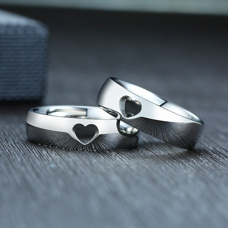 Matching Heart Promise Rings For Couples - Image 3