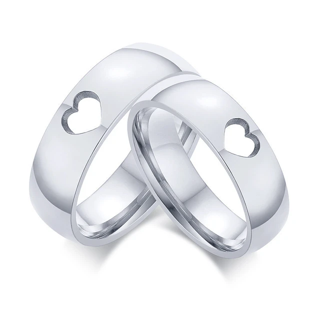 Matching Heart Promise Rings For Couples