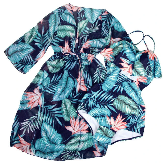 Blue Couples Matching Swimwear - Image 4