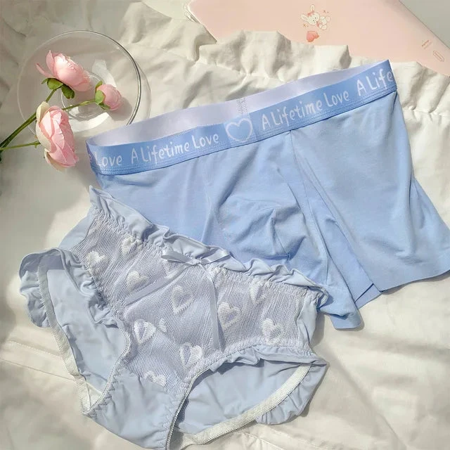 Blue Matching Underwear For Couples