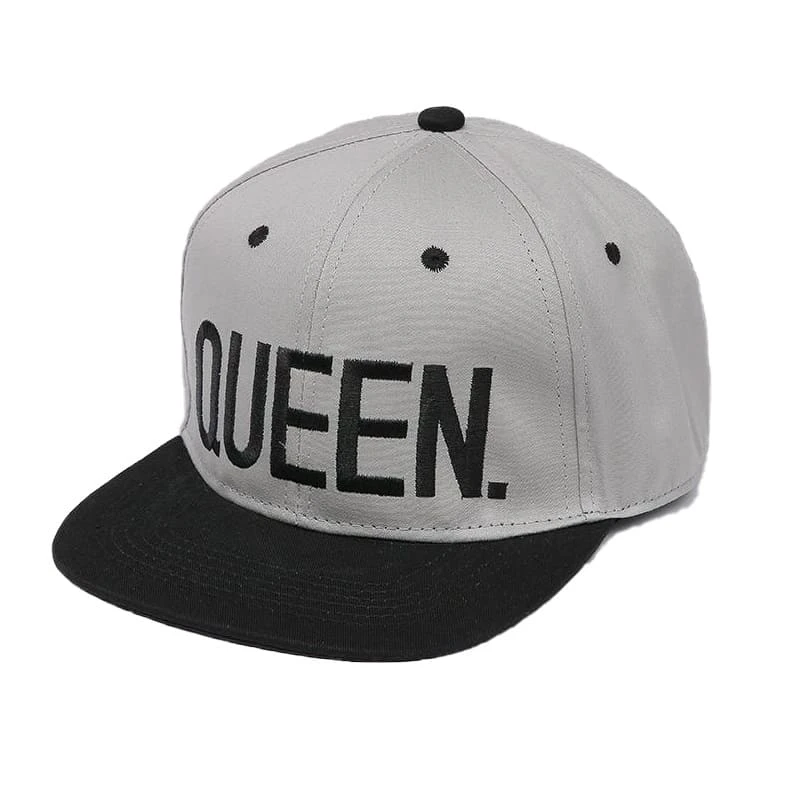 Gray King And Queen Baseball Caps - Image 3