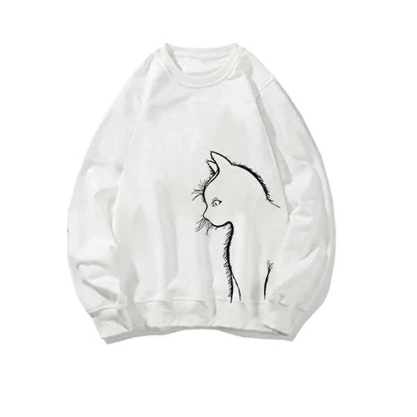Cat Matching Couple Sweatshirts - Image 5