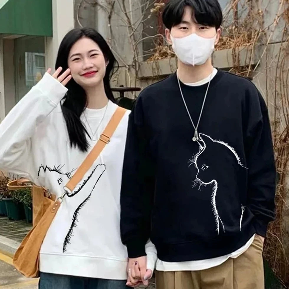 Cat Matching Couple Sweatshirts - Image 7