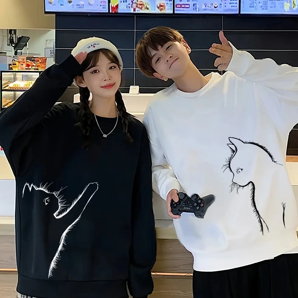 Cat Matching Couple Sweatshirts - Image 8