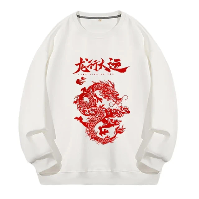 Chinese Dragon Sweatshirt For Couples - Image 7