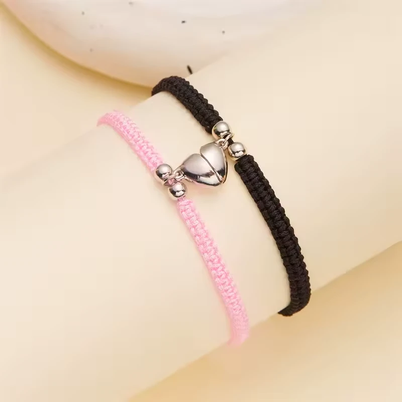 Couple Heart Magnetic Bracelet