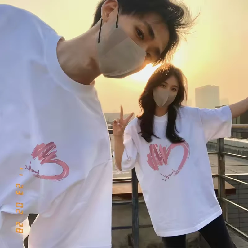 Couple Shirt Heart Design - Image 2