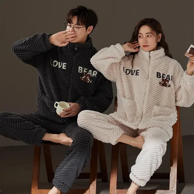 Couple Velvet Pajama Set - Image 4