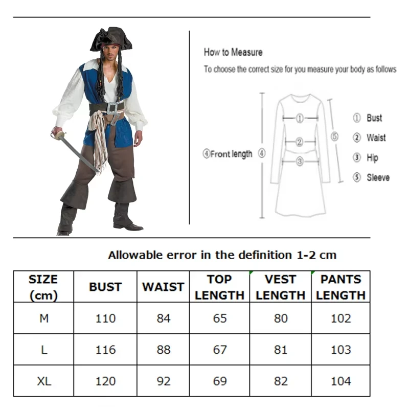Couples Halloween Pirate Costumes - Image 6
