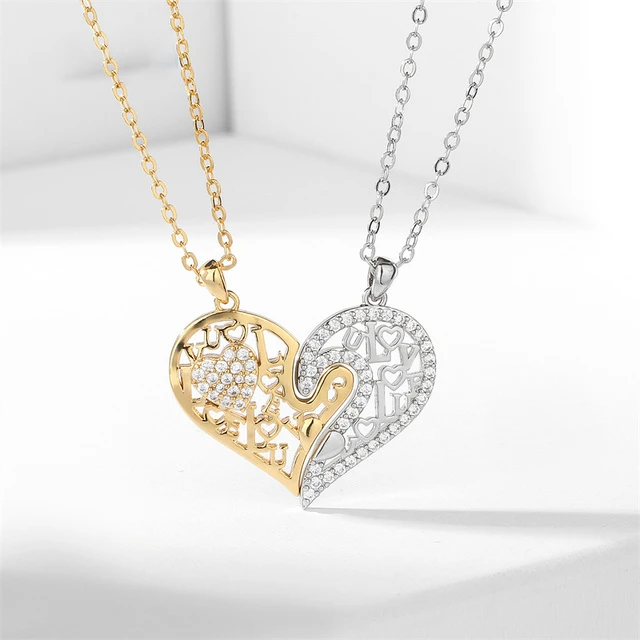 Cute Heart Necklace For Couples - Image 5