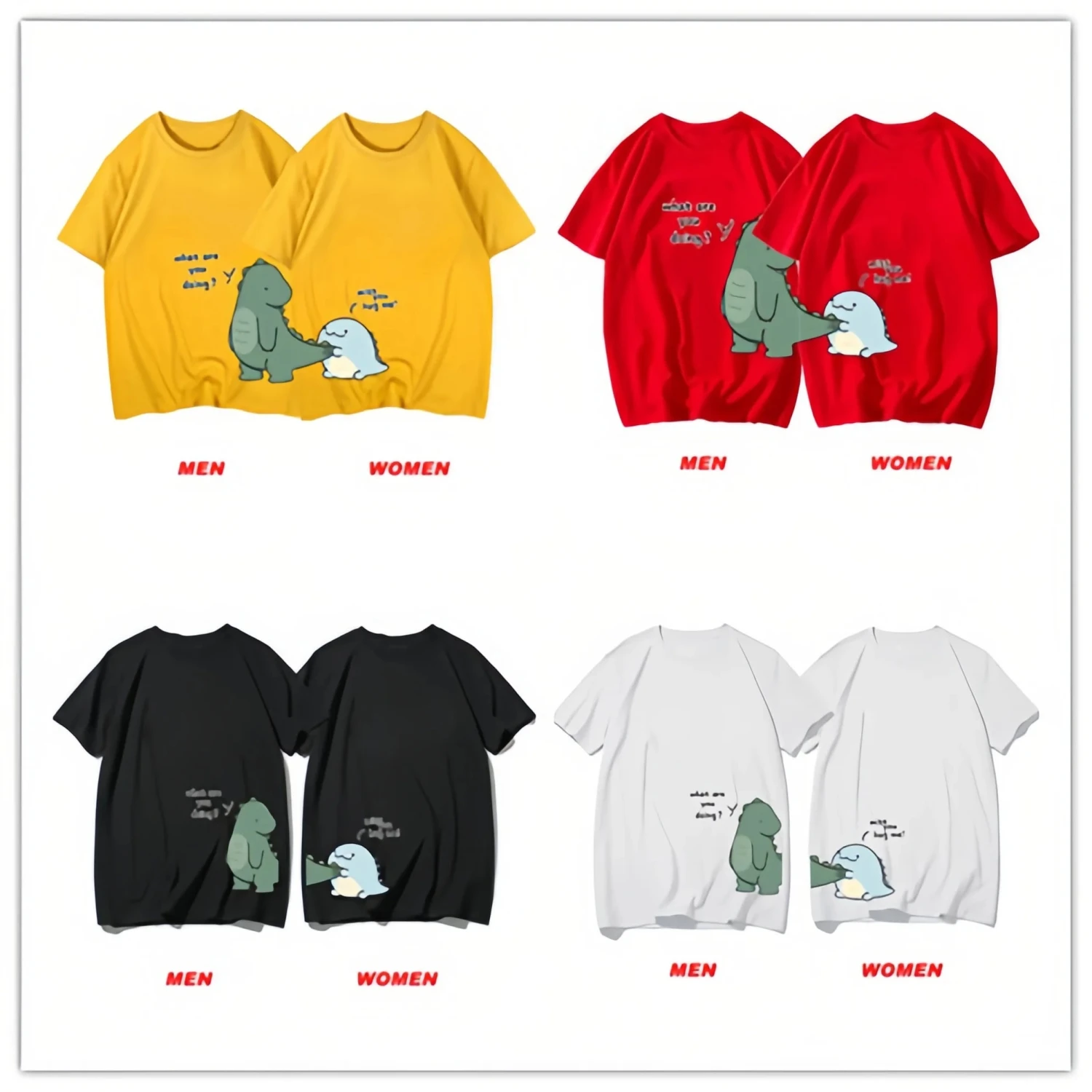 Dinosaur Funny Couple Shirts - Image 4