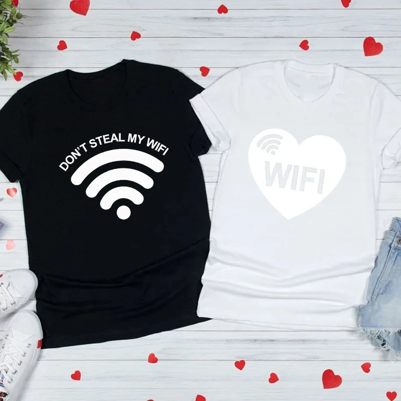 Don't Steal My Wifi Couple Shirts - Image 2