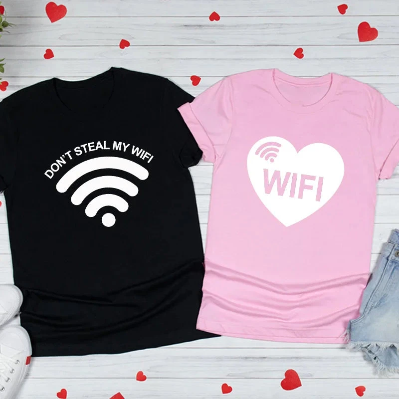 Don't Steal My Wifi Couple Shirts - Image 3