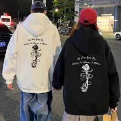 Flower Cute Matching Hoodies For Couples