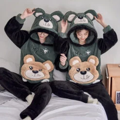 Green Bear Couple Onesie