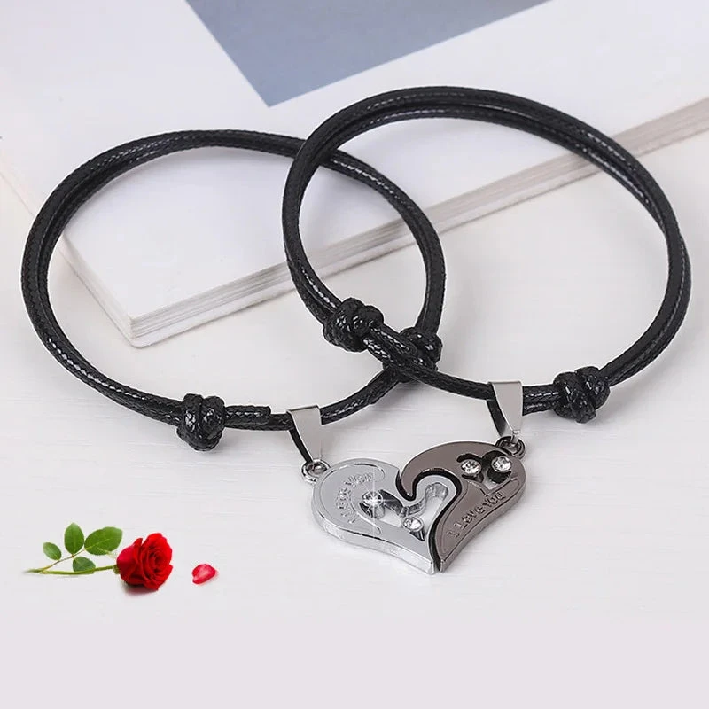Half Heart Bracelets For Couples - Image 3