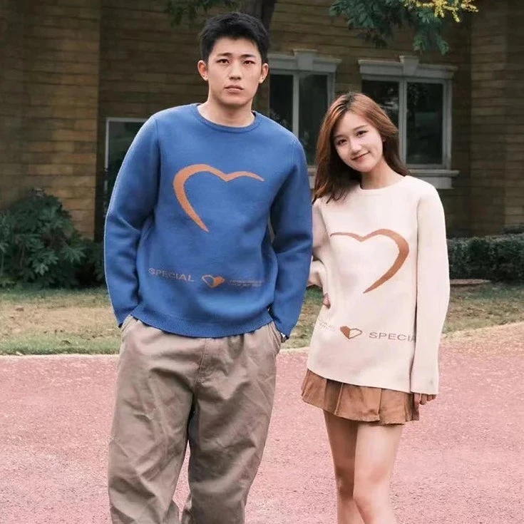 Heart Sweatshirts For Couples - Image 3