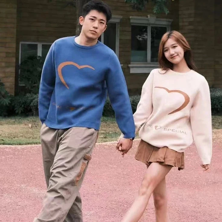 Heart Sweatshirts For Couples - Image 2