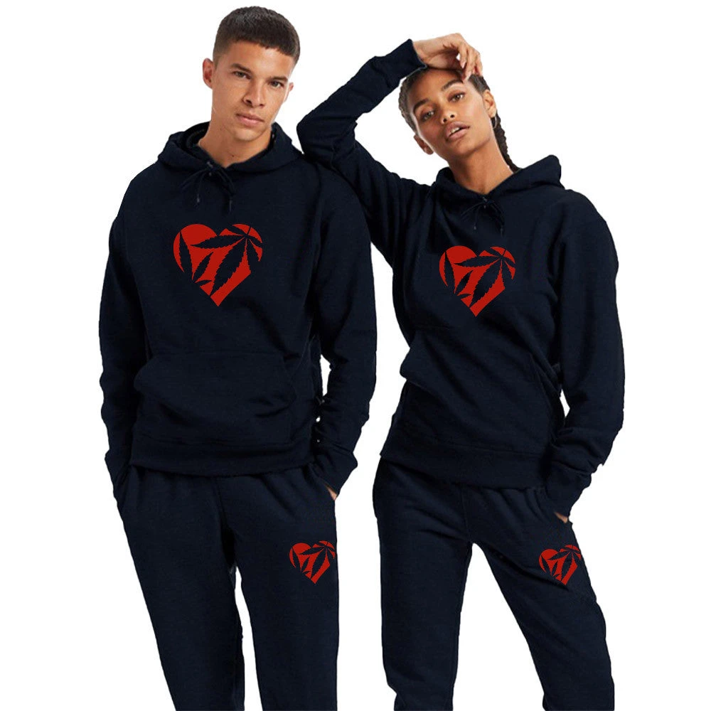 Heart Matching Couple Tracksuits - Image 2