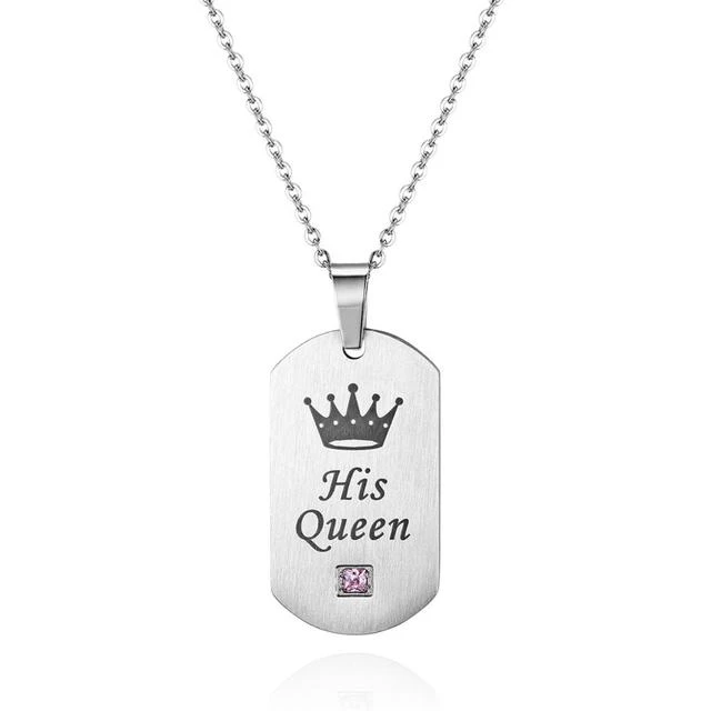 His Queen Her King Couple Necklace - Image 2