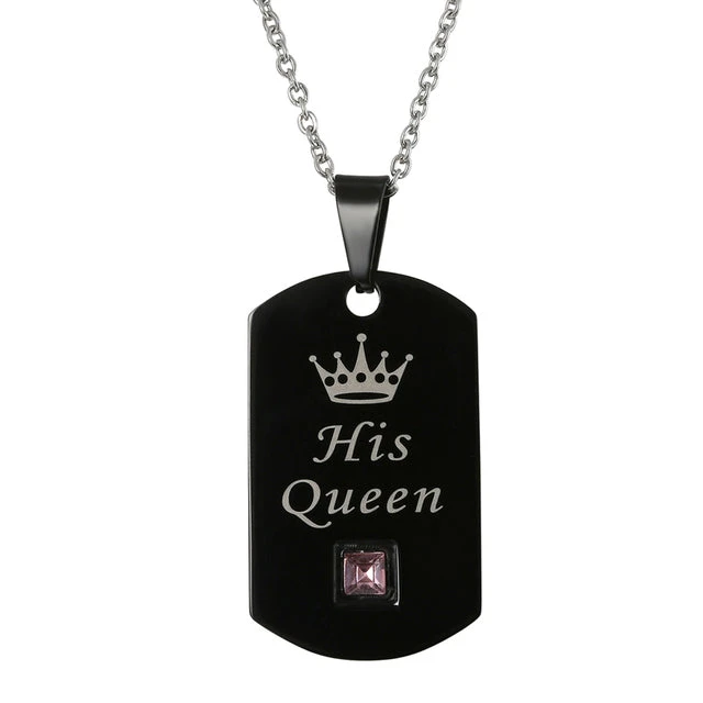 His Queen Her King Couple Necklace - Image 5