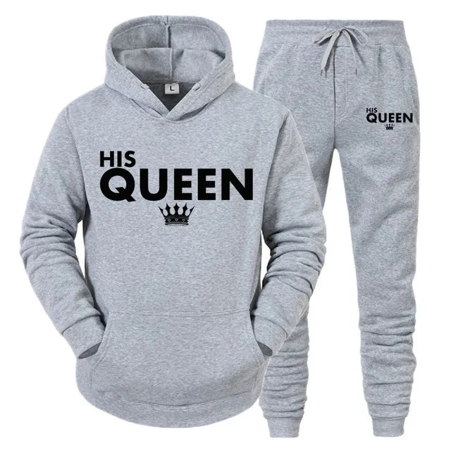 King Queen Matching Couple Tracksuits - Image 6