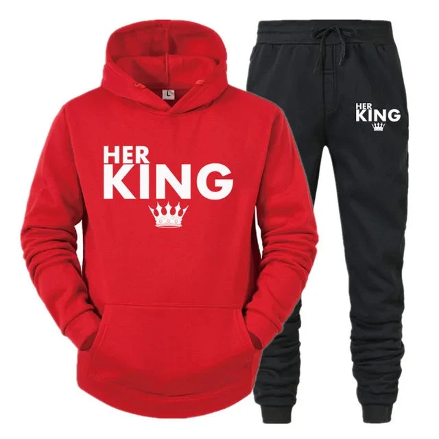 King Queen Matching Couple Tracksuits - Image 15