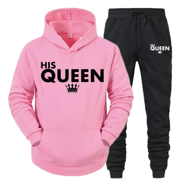King Queen Matching Couple Tracksuits - Image 10