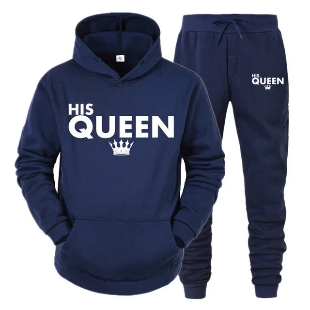 King Queen Matching Couple Tracksuits - Image 8