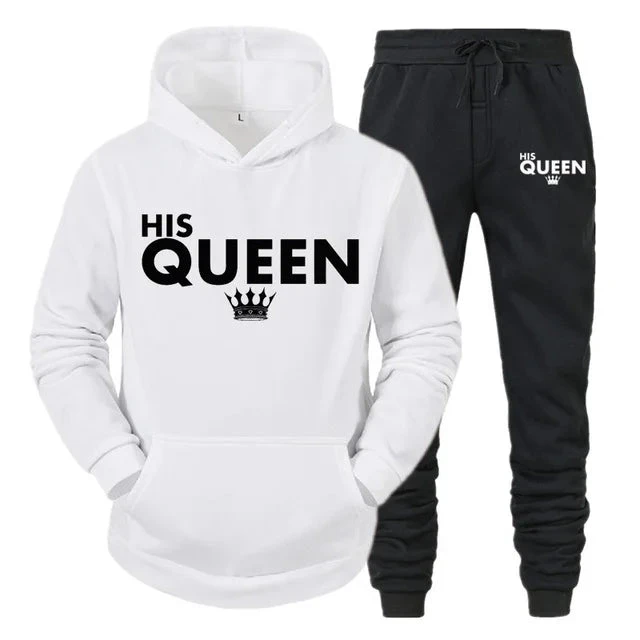 King Queen Matching Couple Tracksuits - Image 4