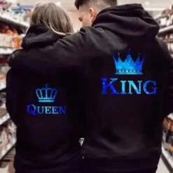 King And Queen Couples Hoodies