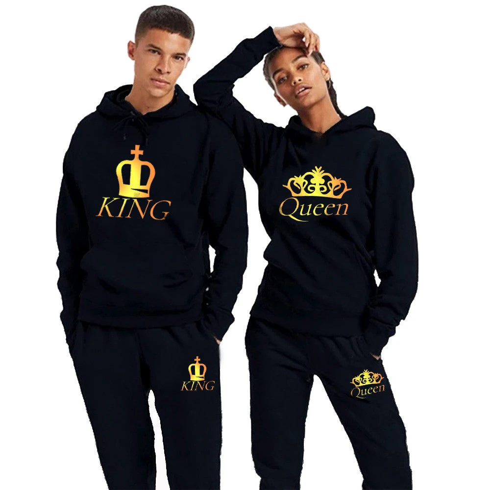 King And Queen Matching Couple Jogger Set