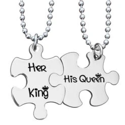 King And Queen Puzzle Necklace
