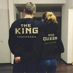 King And Queen Sweatshirts For Couples