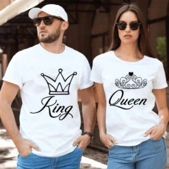King And Queen With Crowns T Shirts