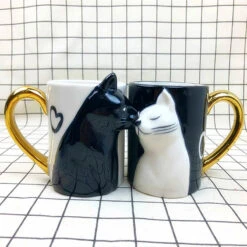 Kissing Cat Mugs