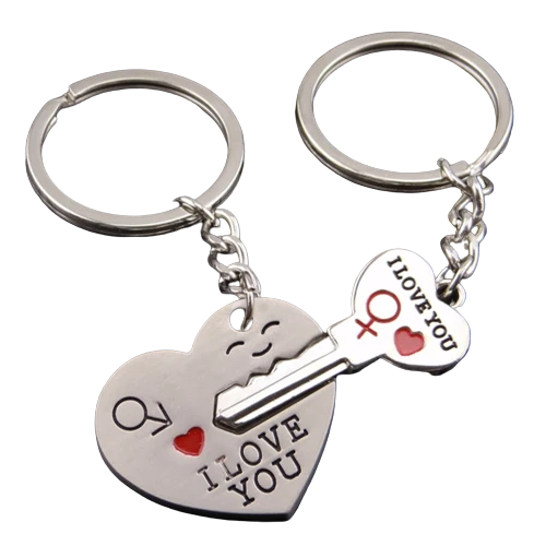 Heart And Key Keychain For Couples - Image 5