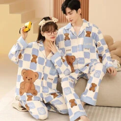 Matching Cotton Pajamas For Couples