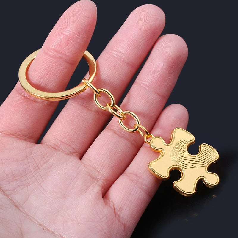 Matching Puzzle Necklace And Keychain - Image 5