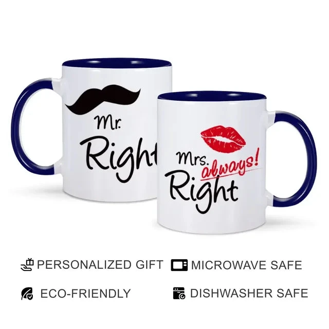 Mr Right And Mrs Always Right Mugs - Image 9