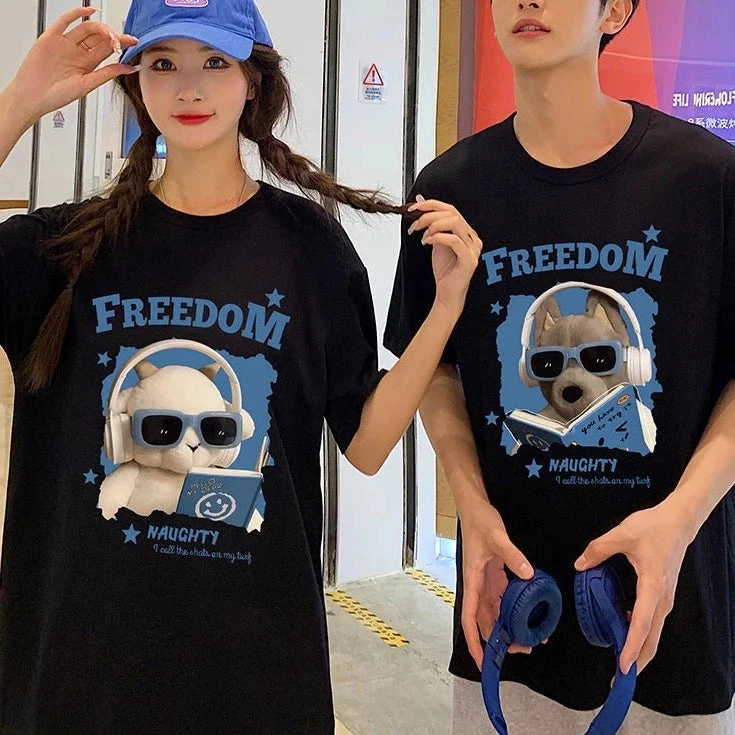 Music Dog Funny Couple T Shirts - Image 3