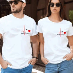 My Heart Only Beats For You Couple Shirts