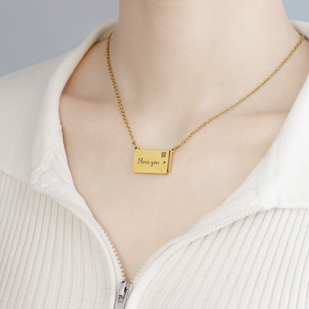 Personalised Love Letter Photo Necklace - Image 3