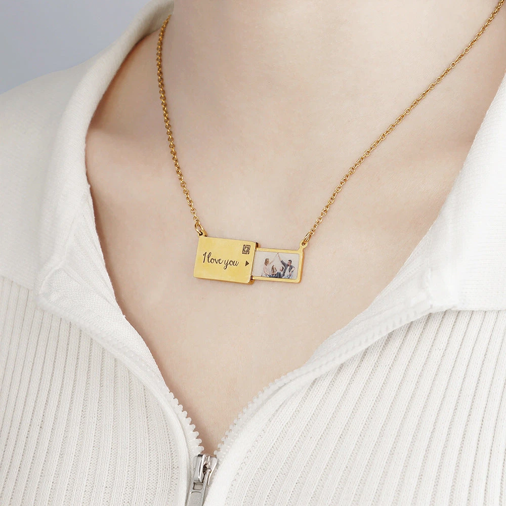 Personalised Love Letter Photo Necklace - Image 5