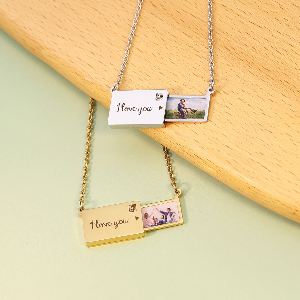Personalised Love Letter Photo Necklace - Image 2