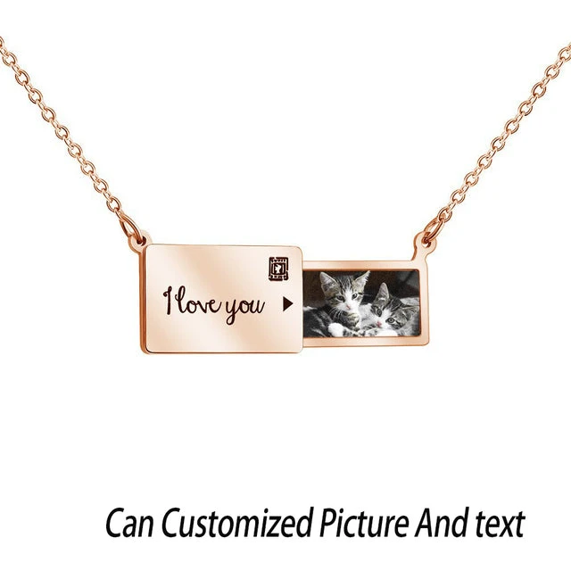 Personalised Love Letter Photo Necklace - Image 12