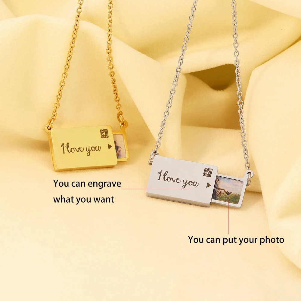 Personalised Love Letter Photo Necklace - Image 4